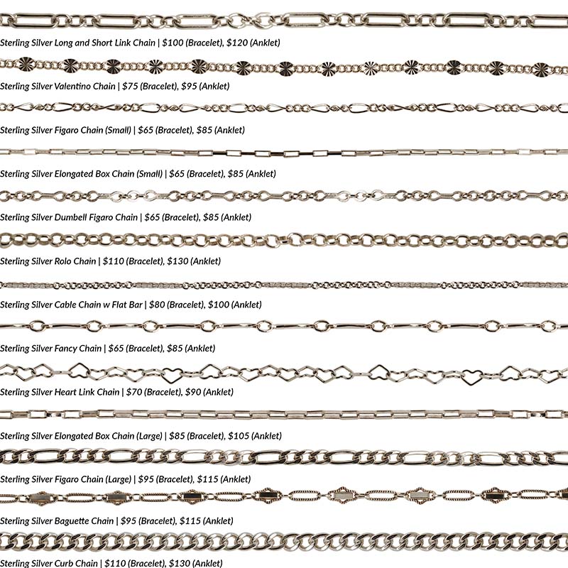 Jewelry Link Styles Link Types Of Chain Styles Chain Link Types