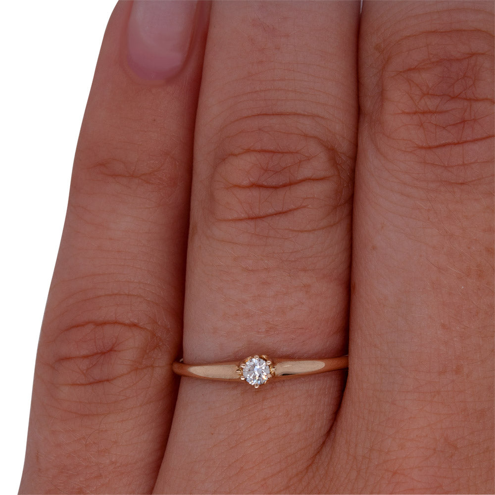 Dainty gold diamond ring Clearance