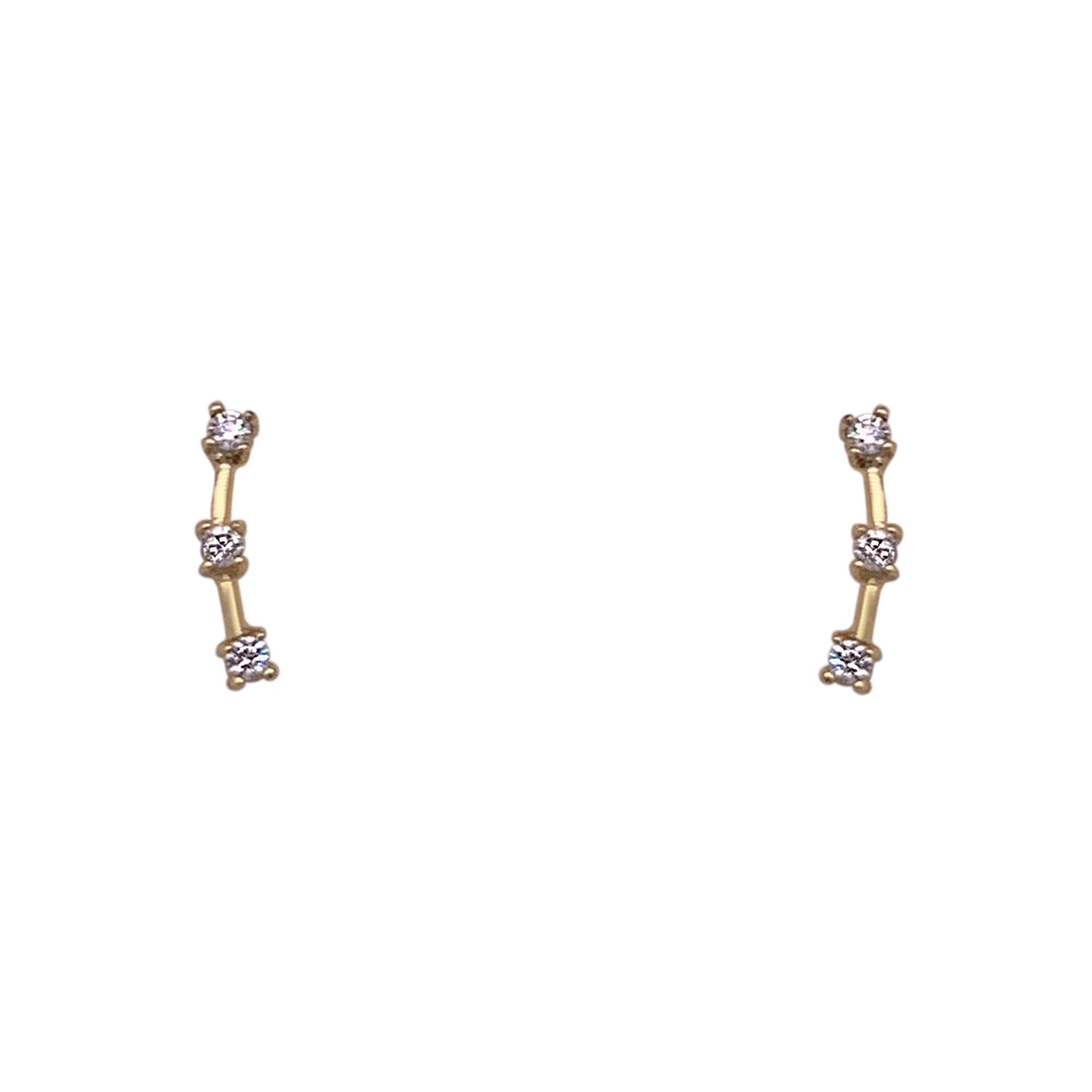 Triple Crystal Climber Earrings | Small - The Curated Gift Shop