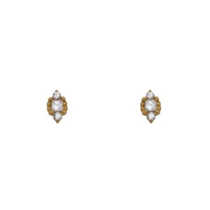 
                  
                    Load image into Gallery viewer, Triple Crystal Studs | Bezel - The Curated Gift Shop
                  
                