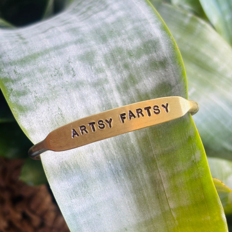 Artsy Fartsy Brass Cuff