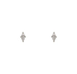 Marquise cut crystal stud earrings in 925 sterling silver settings.