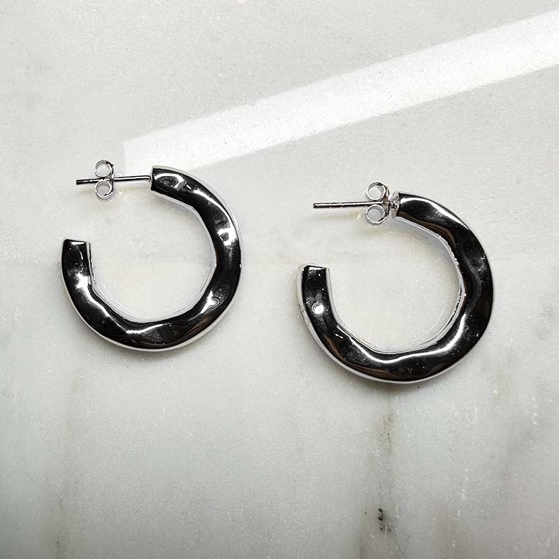 Sterling Silver and Gold Vermeil Hoops | King + Curated | Beacon, NY