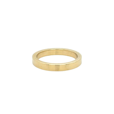 Yellow gold square edge band shown on a white background.