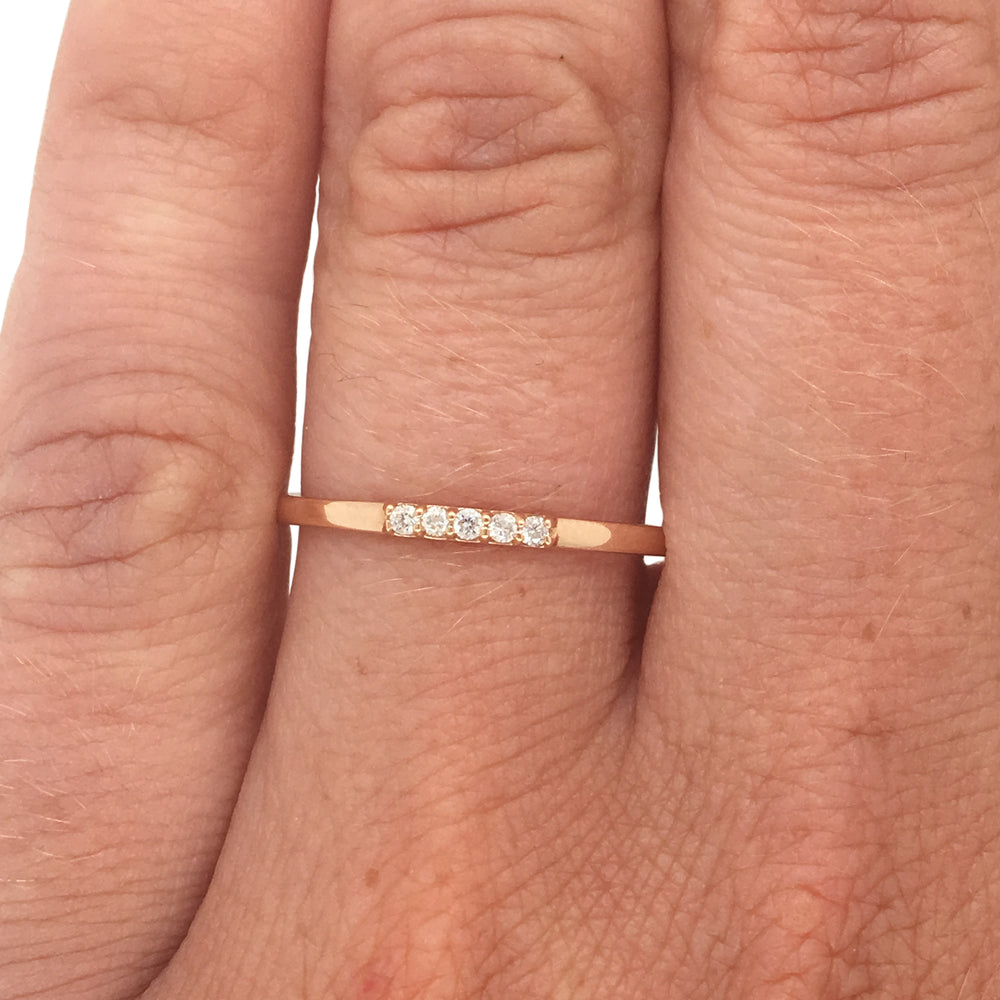 
                  
                    Load image into Gallery viewer, 5 Diamond Stacking Band - The Curated Gift Shop
                  
                