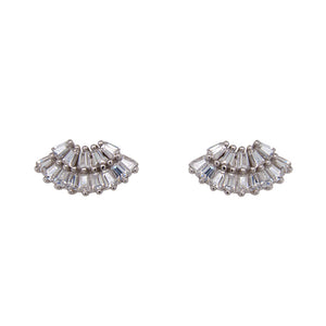 
                  
                    Load image into Gallery viewer, Baguette Crystal Fan Studs - The Curated Gift Shop
                  
                