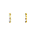 Bar Shaped Studs With Crystals - The Curated Gift Shop