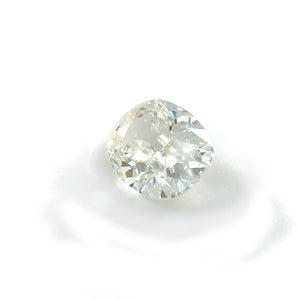 
                  
                    Load image into Gallery viewer, 3/4 view of 0.91 ct old mine cut cushion white diamond on white background
                  
                