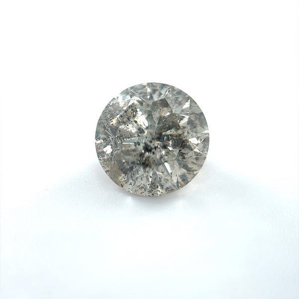 
                  
                    Load image into Gallery viewer, Front view of a 1.25 ct. round salt and pepper diamond on white background.
                  
                