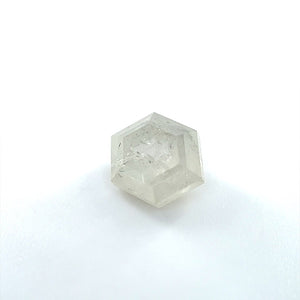 
                  
                    Load image into Gallery viewer, 3/4 view a 1.28 ct. icy hexagon cut diamond on white background.
                  
                