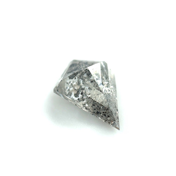 
                  
                    Load image into Gallery viewer, Angled view of 1.31 ct. kite cut salt and pepper diamond on white background.
                  
                