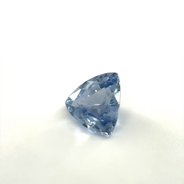 
                  
                    Load image into Gallery viewer, 3/4 view of 1.02 ct. rounded trillion blue-violet sapphire on white background.
                  
                