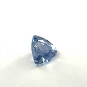 
                  
                    Load image into Gallery viewer, 3/4 view of 1.02 ct. rounded trillion blue-violet sapphire on white background.
                  
                