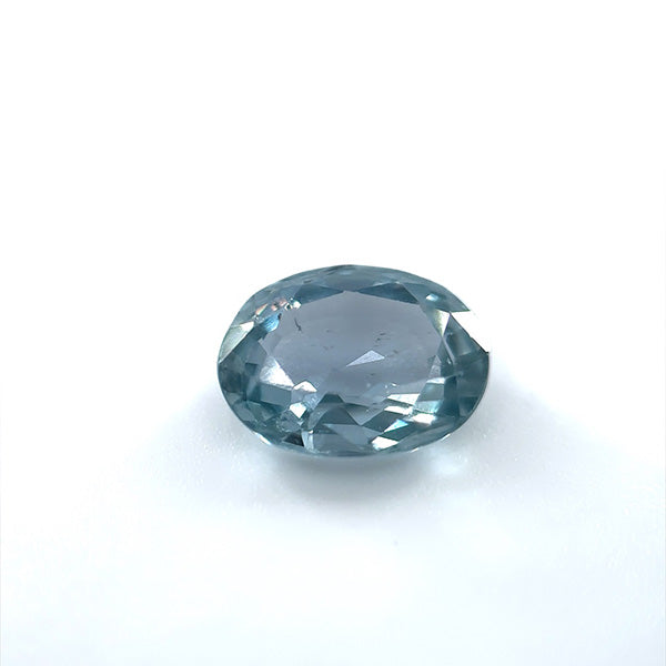 
                  
                    Load image into Gallery viewer, Front view of a 1.68 ct. blue oval sapphire on white background
                  
                