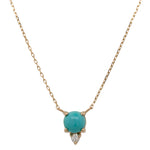 Cabochon Turquoise And Diamond Necklace - The Curated Gift Shop
